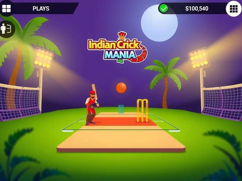 Indian Crick Mania Main Game Interface with Gully Cricket Mode